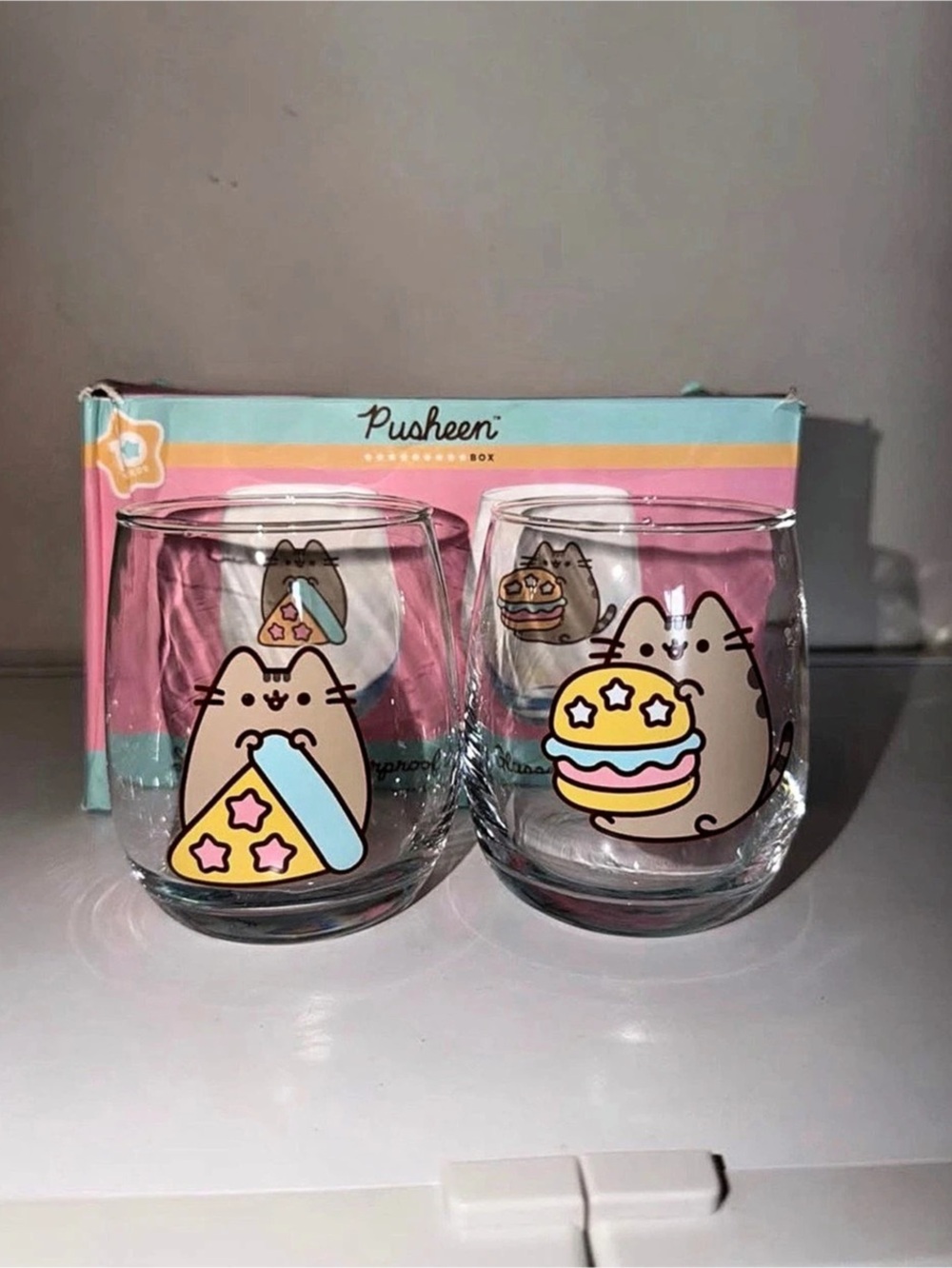Pusheen Box Stemless Shatterproof Glasses Set of 2